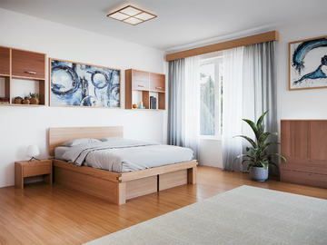 LICHENE - Solid wood storage bed by Vivere Zen - view 3